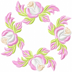 Flowers And Tree Embroidery Design 11